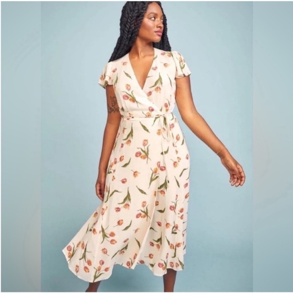 Reformation Dresses & Skirts - NWT Reformation Brewer Dress Bianca cream w floral print small